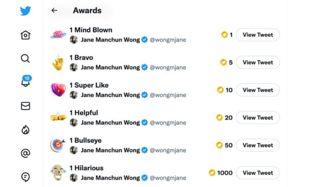 Twitter awards