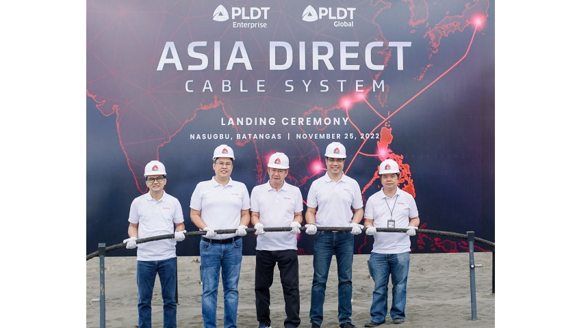 PLDT The landing in Batangas was marked with a ceremony